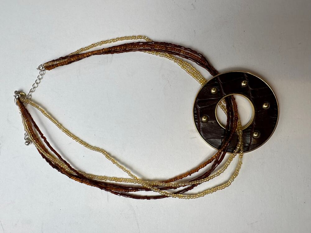 Multi Strand Disc Necklace